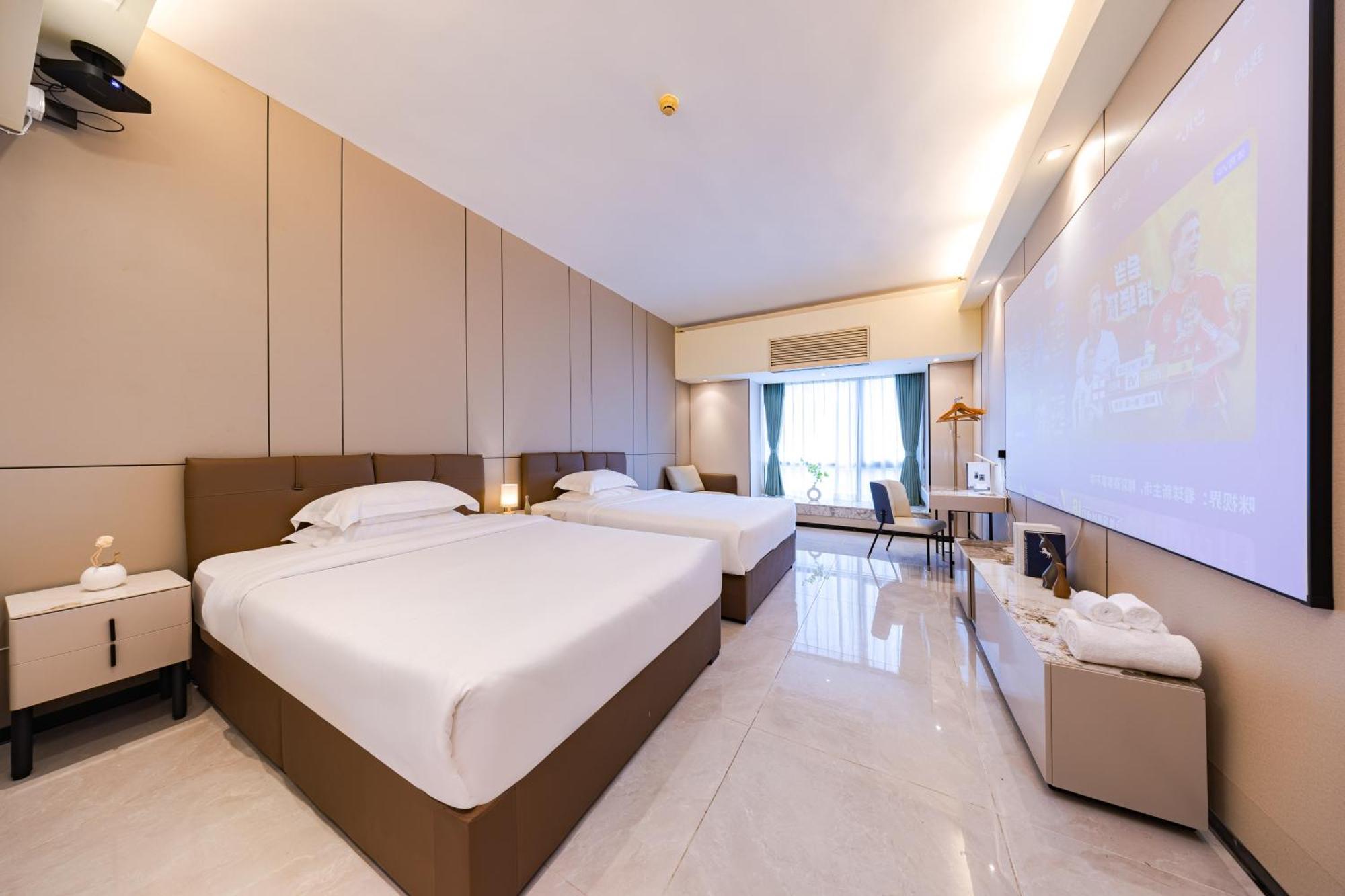 Yu Manju High-Floor Huge-Screen Audiovisual Hotel-Guangzhou Tower Zhujiang New Town Sports West Road Branch 외부 사진