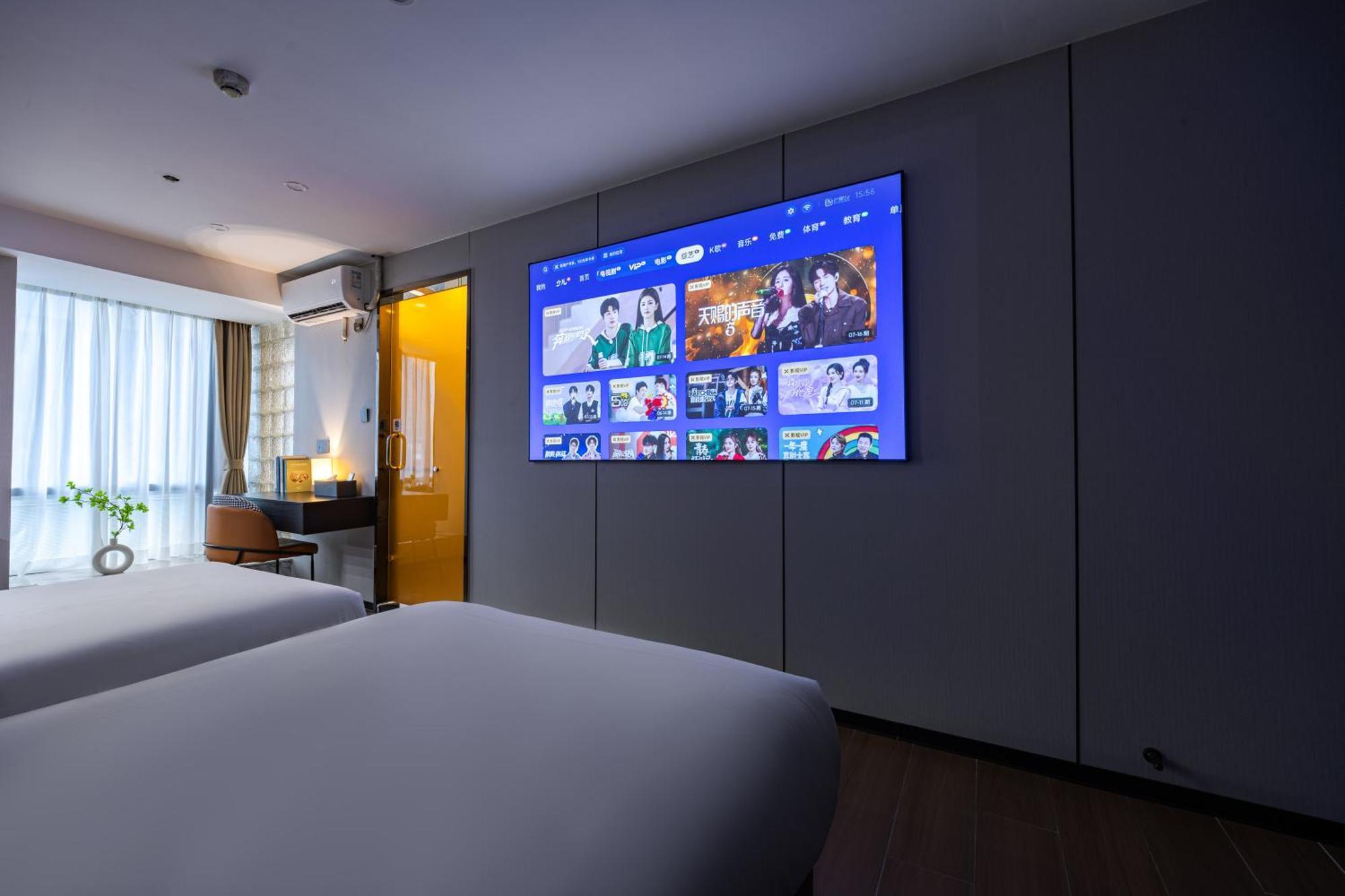Yu Manju High-Floor Huge-Screen Audiovisual Hotel-Guangzhou Tower Zhujiang New Town Sports West Road Branch 외부 사진